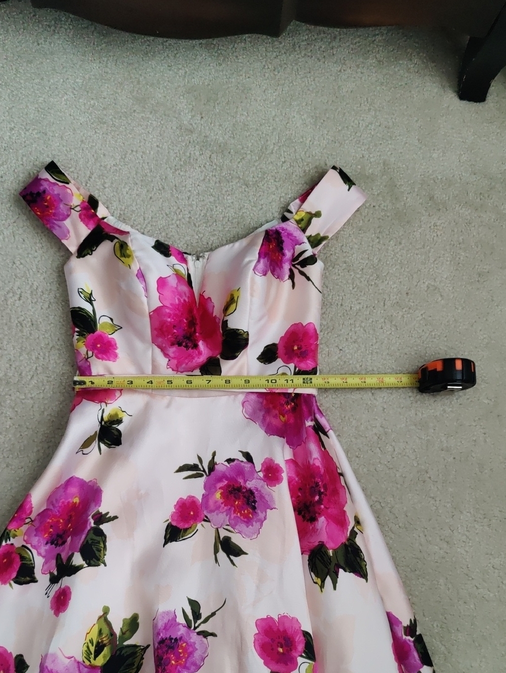 City Studio Shoulder Off Floral Ball Gown Y2K Cottagecore Romantic Chic Prom - Picture 13 of 16